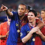 0 Thierry Henry and Lionel Messi at Barcelona