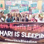 Members of the North South Alliance during a protest