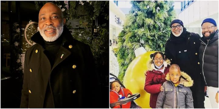 You are currently viewing Fans gush over actor RMD’s rare photo with his son Kome and grandkids