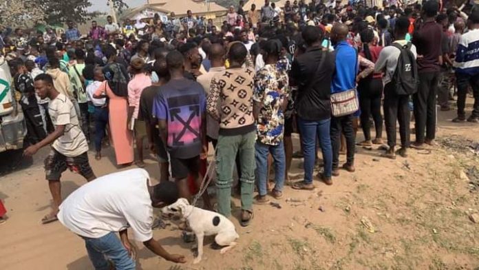 You are currently viewing Ogun students block Lagos – Abeokuta road as gunmen allegedly kidnap two