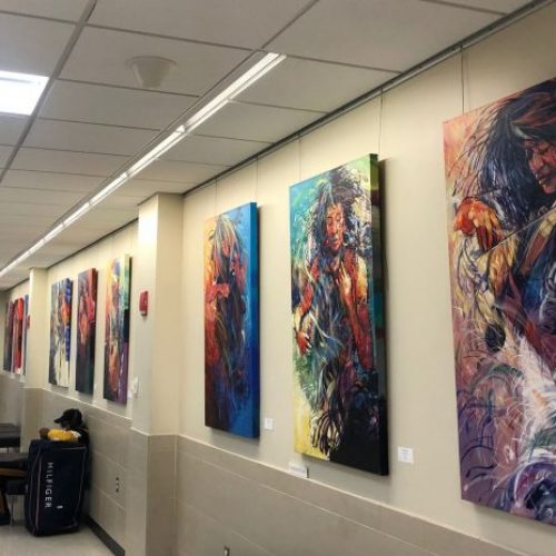 Nigeria’s Said Oladejo-Lawal exhibits paintings at Columbus International Airport