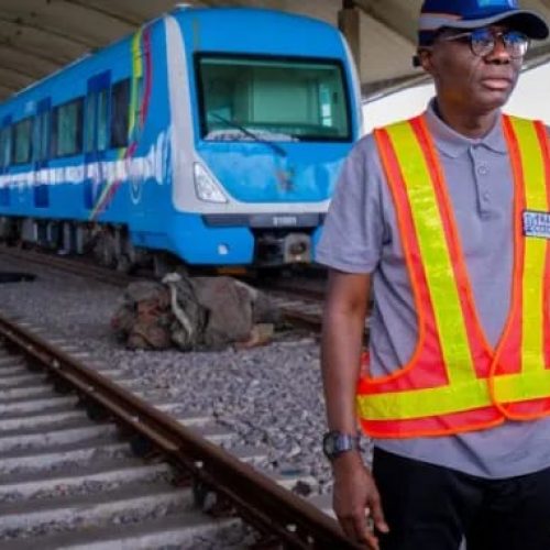 Lagos Blue Line Rail project at 90 per cent completion – Sanwo-Olu