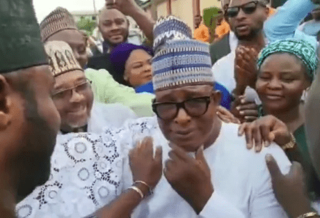 You are currently viewing VIDEO: Adebayo Salami in tears as children gift him SUV on 70th birthday