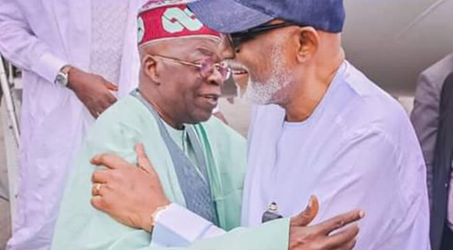 You are currently viewing You have done a lot, your reach is uncommon – Akeredolu tells Tinubu