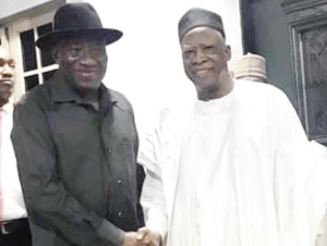 Read more about the article 2023: Jonathan meets Adamu, hours after group purchased forms on his behalf