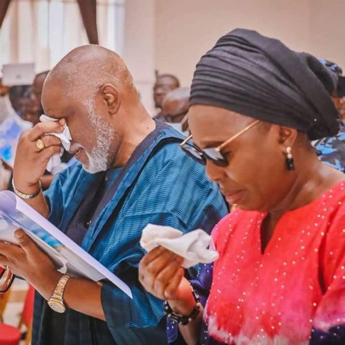 Akeredolu weeps at funeral for victims of Owo Church attack as names, pictures are released