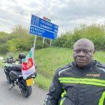 London to Lagos biker