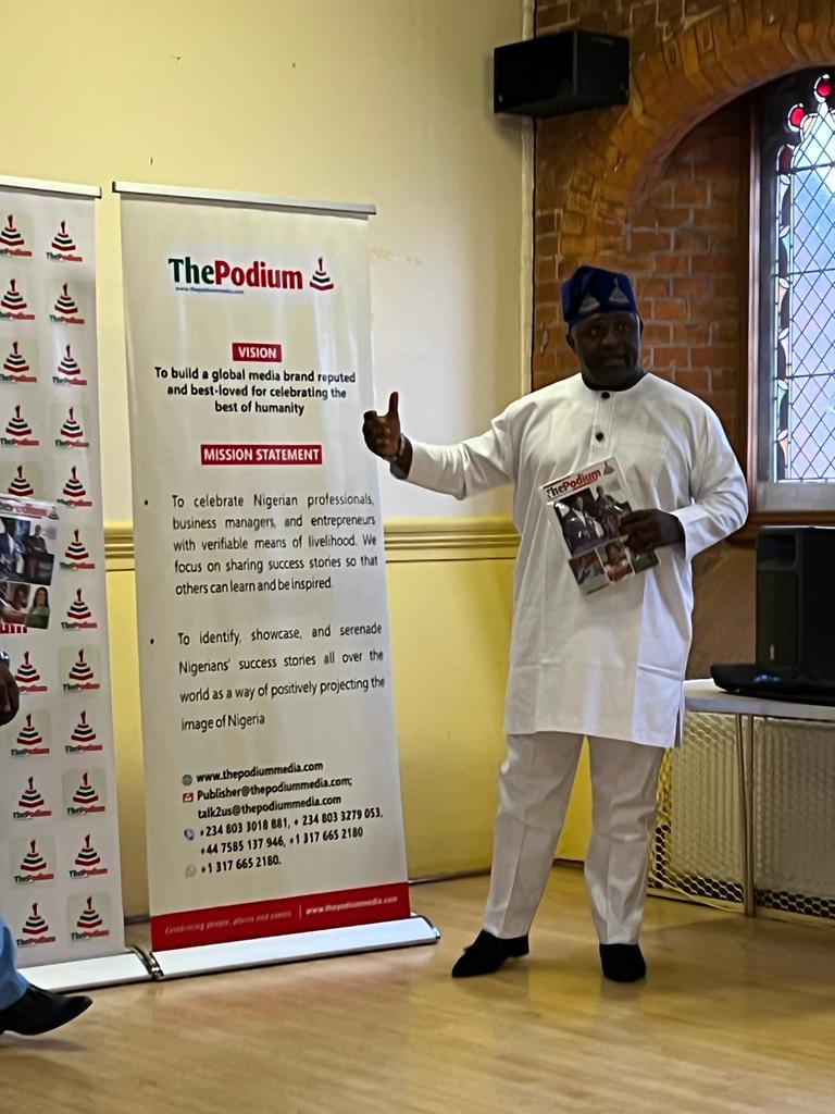 You are currently viewing We have created a global platform for Nigerians to celebrate their success stories – Demola Akinbola, Publisher, The Podium Magazine