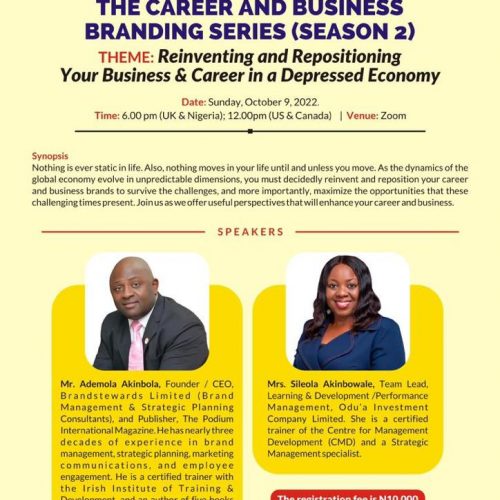 Brand Stewards to host online seminar on career and business branding on October 9