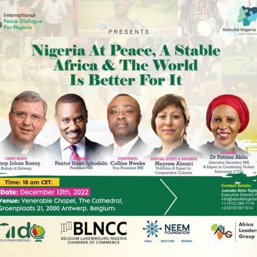 Rebuild Nigeria Initiative holds international peace dialogue for Nigeria in Belgium