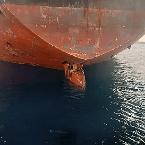 Men survive 11 days on the rudder of ship travelling from Nigeria to Canary Islands