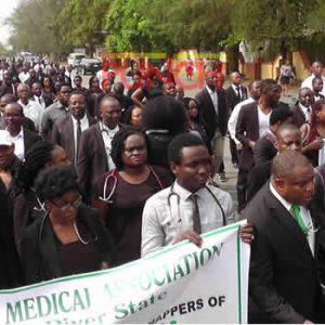 Doctors on protest