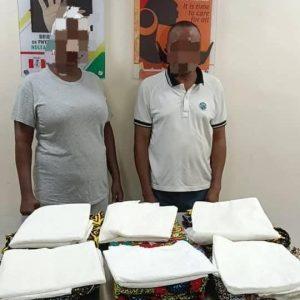 Saudi bound widower nabbed with cocaine concealed in fabrics