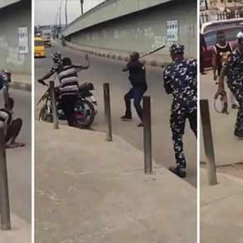 Lagos Police Detain Officers Brutalising Okada Man In Viral Video