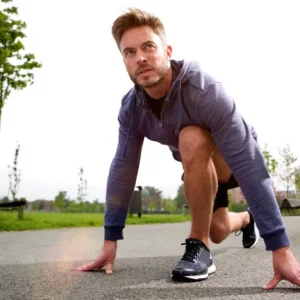 man starting to run