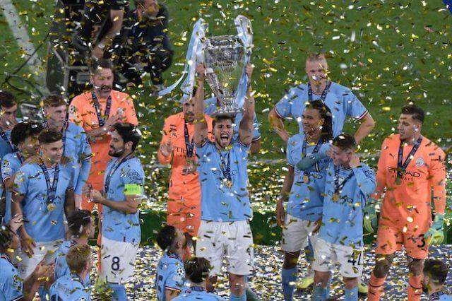 You are currently viewing Manchester City win first Champions League trophy, complete historic treble