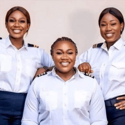 Three Nigerian sisters who are all pilots become centre of attraction