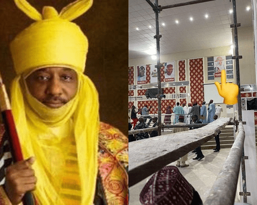 Read more about the article Tension as dethroned Emir Sanusi’s portrait resurfaces in Kano Govt House