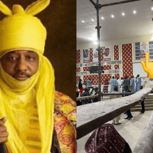 Tension as dethroned Emir Sanusi’s portrait resurfaces in Kano Govt House