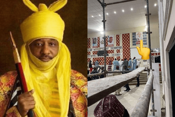 You are currently viewing Tension as dethroned Emir Sanusi’s portrait resurfaces in Kano Govt House