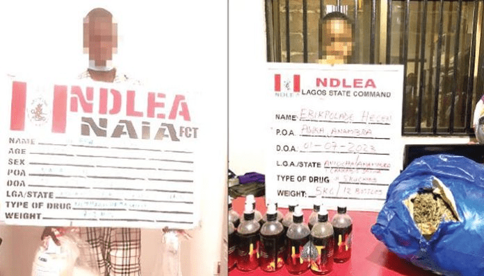 You are currently viewing NDLEA arrests Europe-bound undergraduate, Lagos lawyer with drugs
