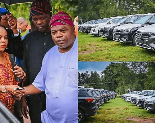 Read more about the article Akeredolu presents vehicles to Ondo lawmakers