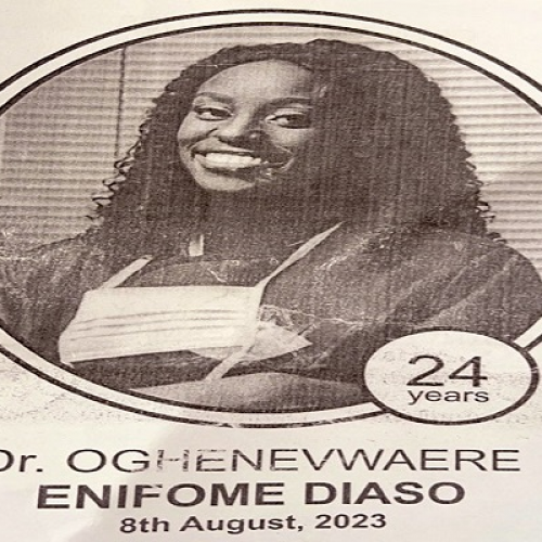 Vwaere Diaso, the doctor who died in a Lagos hospital elevator, laid to rest