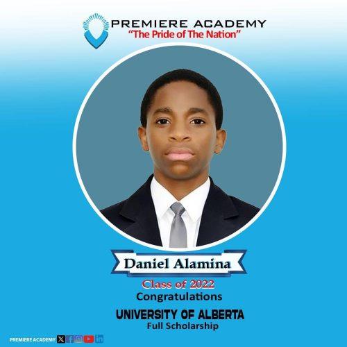 Read more about the article Premiere Academy’s Daniel Alamina Secures Full Scholarship to Canadian University