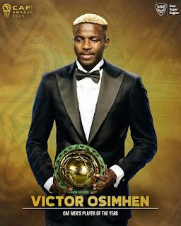 You are currently viewing Breaking: Victor Osimhen Wins CAF Footballer Of The Year Award