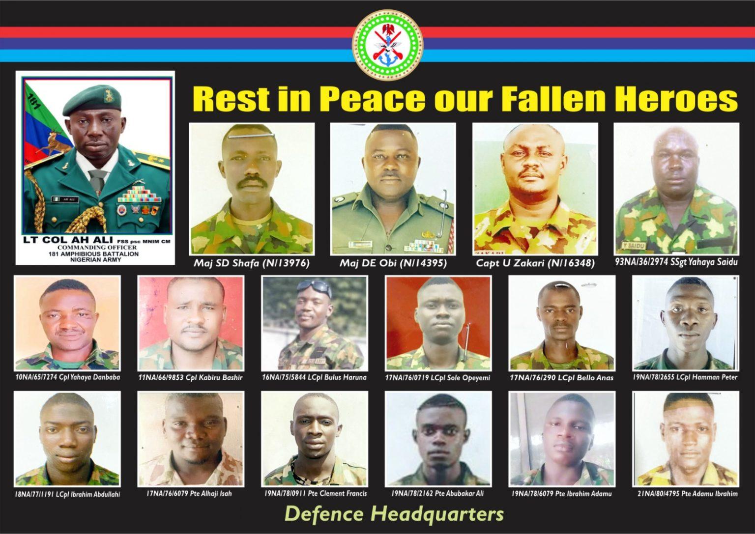 You are currently viewing DHQ releases names, photos of soldiers killed in Delta attack