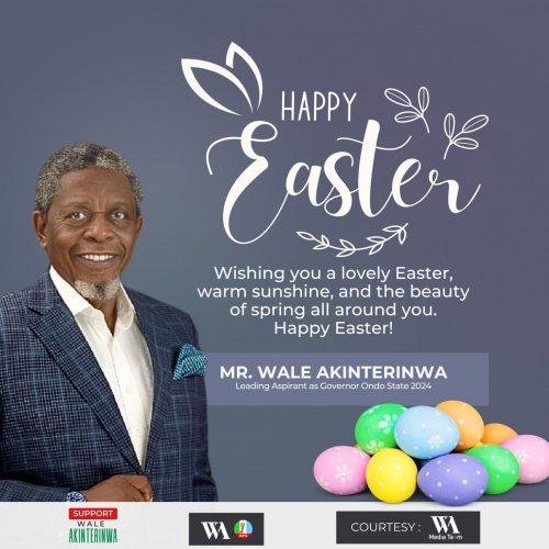 Read more about the article Wale Akinterinwa preaches love, peace, unity at Easter