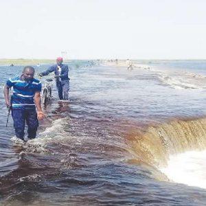 FLOOD DAMAGED BRIDGE