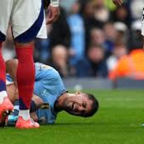 Rodri could miss rest of season after serious knee injury against Arsenal