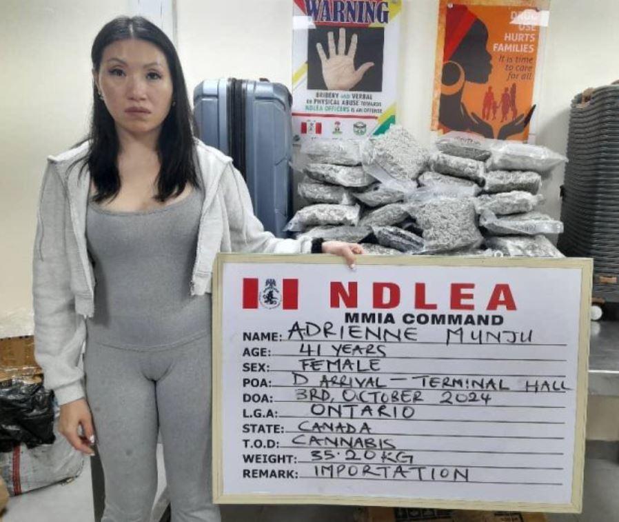 You are currently viewing Canadian lady jailed 11 years for importing 35.20kg cannabis