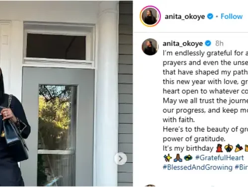 Read more about the article Anita Okoye declares her desire as she graciously marks birthday: “My heart is open to anything”