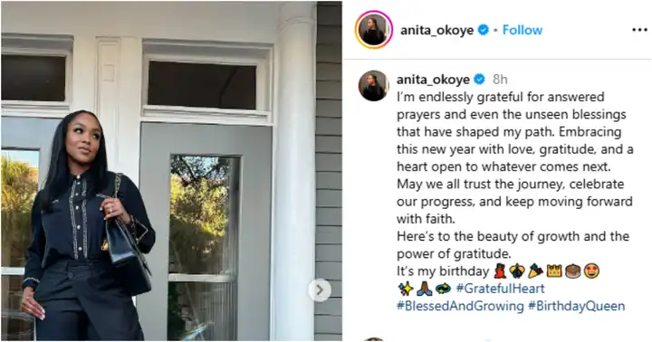 You are currently viewing Anita Okoye declares her desire as she graciously marks birthday: “My heart is open to anything”