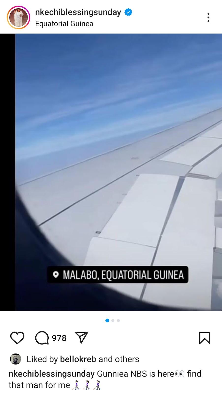 You are currently viewing Sexcapades: Adventurous Nkechi Blessing arrives in Equatorial Guinea in search of Engonga