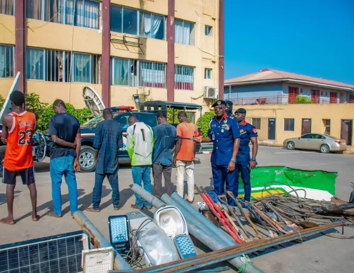 You are currently viewing Six public infrastructure vandals apprehended in Abuja by NSCDC