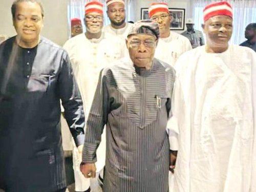 Read more about the article Kwankwaso, Duke meet Obasanjo in Abeokuta