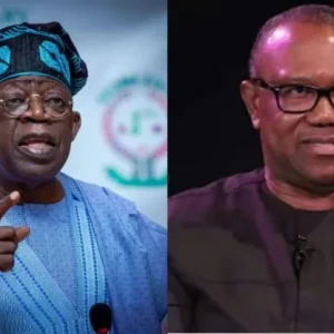 A combined picture of Tinubu and Peter Obi