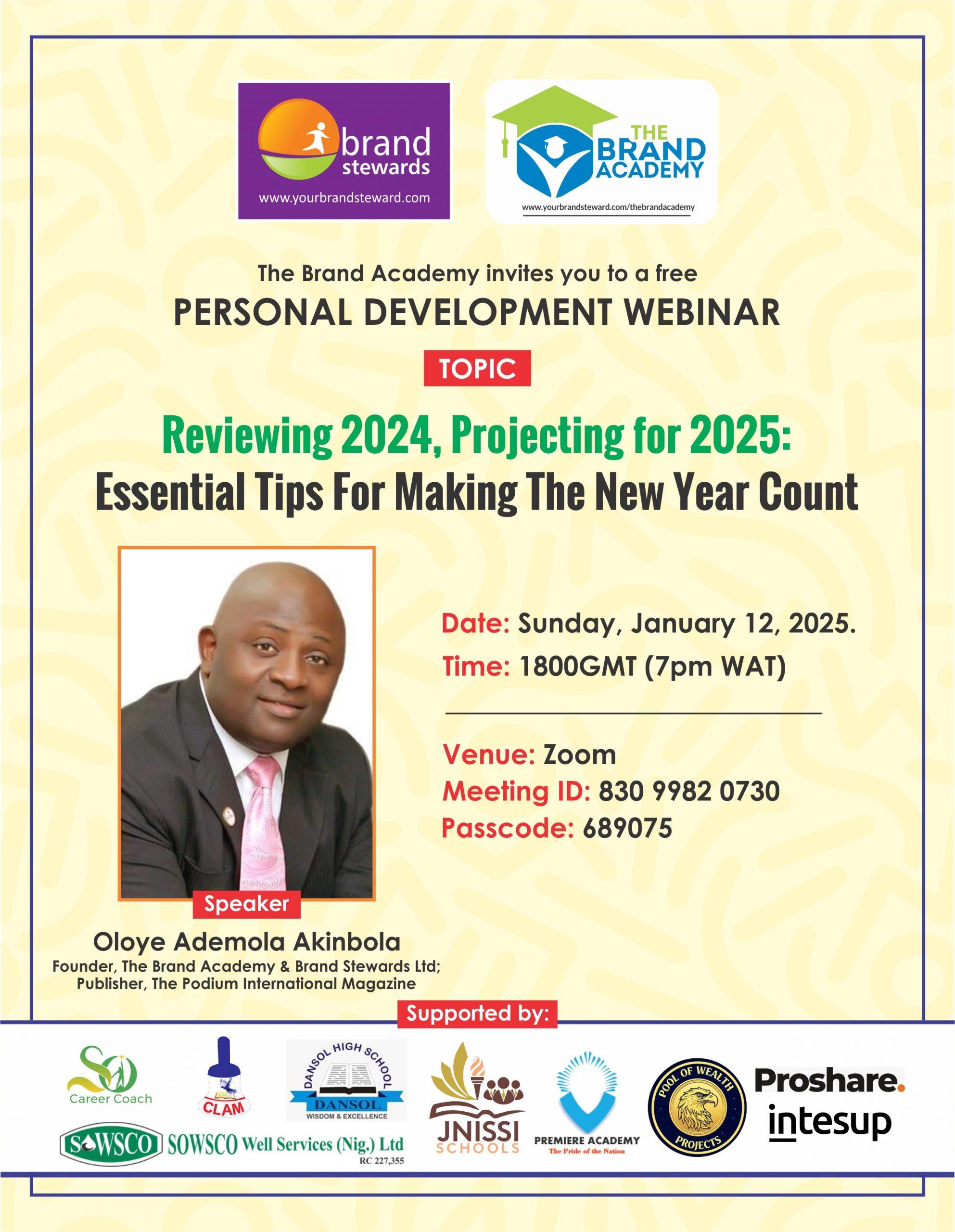 You are currently viewing Nigerian Brand Academy Hosts Webinar for Career Professionals, Entrepreneurs
