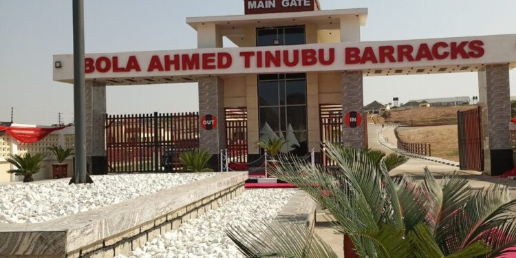 You are currently viewing President Tinubu commissions newly built Nigerian army barracks in Abuja