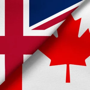uk and canada flages