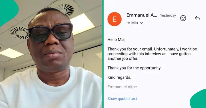 You are currently viewing Nigerian Man Turns down Company’s Interview Invite after Getting Another Job, Sends Them Epic Email
