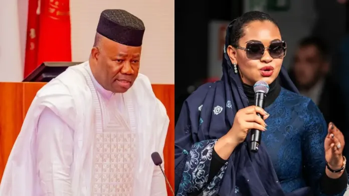 You are currently viewing Drama in Senate as Akpabio orders suspension of Senator Natasha over seating arrangement 