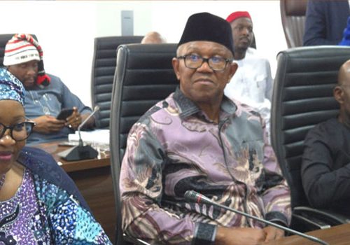 Read more about the article Obi, Otti Lead LP Members To INEC HQ, Want Usman Recognised As Chair