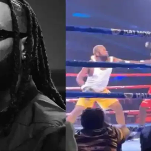 Burna Boy Gifts Portable N20 Million After He Defeated Speed Darlington In Boxing Match
