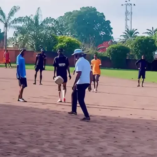 Balling Senator: Ned Nwoko Flexes Football Skills With Students in Viral Clip