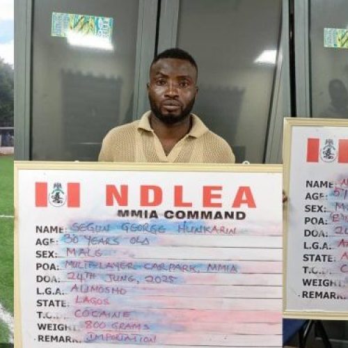 NDLEA Arrests Ex-footballer Segun Hunkarin, 4 Others Over 22.6kg Drugs Seized At Lagos And Enugu Airports 