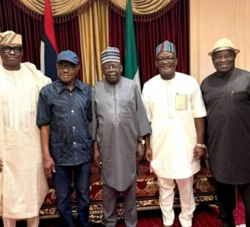 Read more about the article Wike Leads Former PDP Governors To Tinubu